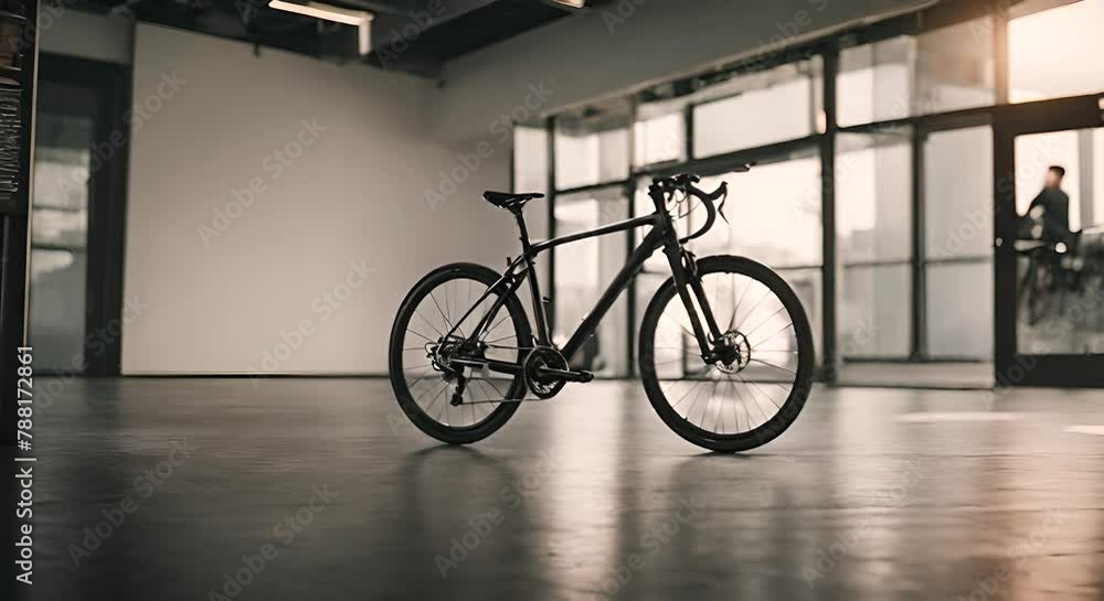 Bicycle in the office. Bicycle in the office.