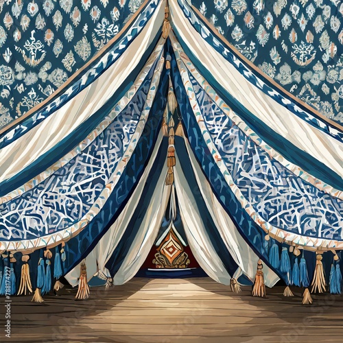 Osmanische Kultur Malerei eines Zeltes