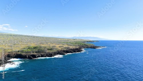 Aerial view of Hawaii Island coastline, Hawi, United States. photo
