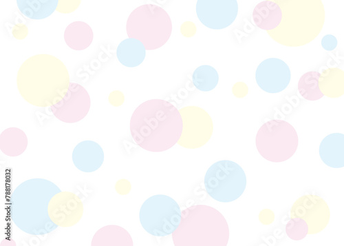パステルカラーのドット背景イラスト