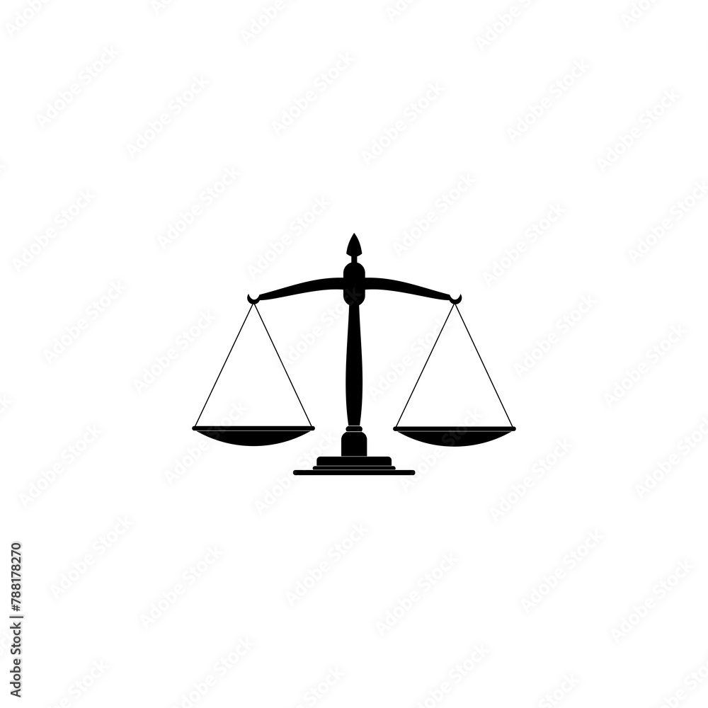 Justice Scale icon isolated on transparent background Justice Scale icon isolated on transparent background