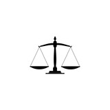 Justice Scale icon isolated on transparent background