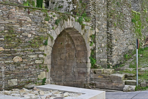 Lugo, Galizia,  la porta di Miñá delle antiche mura romane - Spagna photo