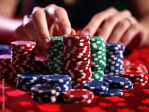 Person Playing Poker at MKU Casino