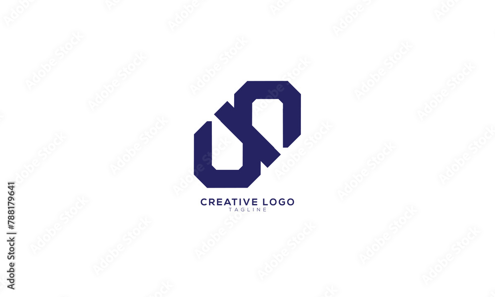Fototapeta premium UU FU Abstract initial monogram letter alphabet logo design
