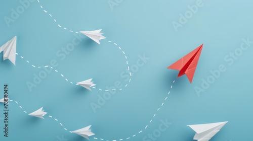 The Red Airplane Leading Way