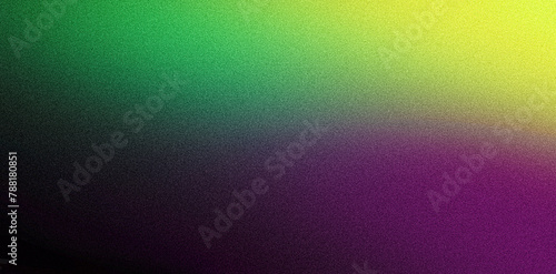 Abstract purple green yellow grainy gradient background dark retro poster header banner backdrop design