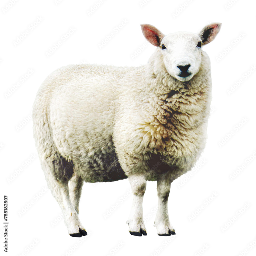 Fototapeta premium Png sheep farm animal sticker, transparent background