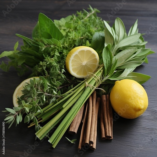 fresh herbs and spices photo