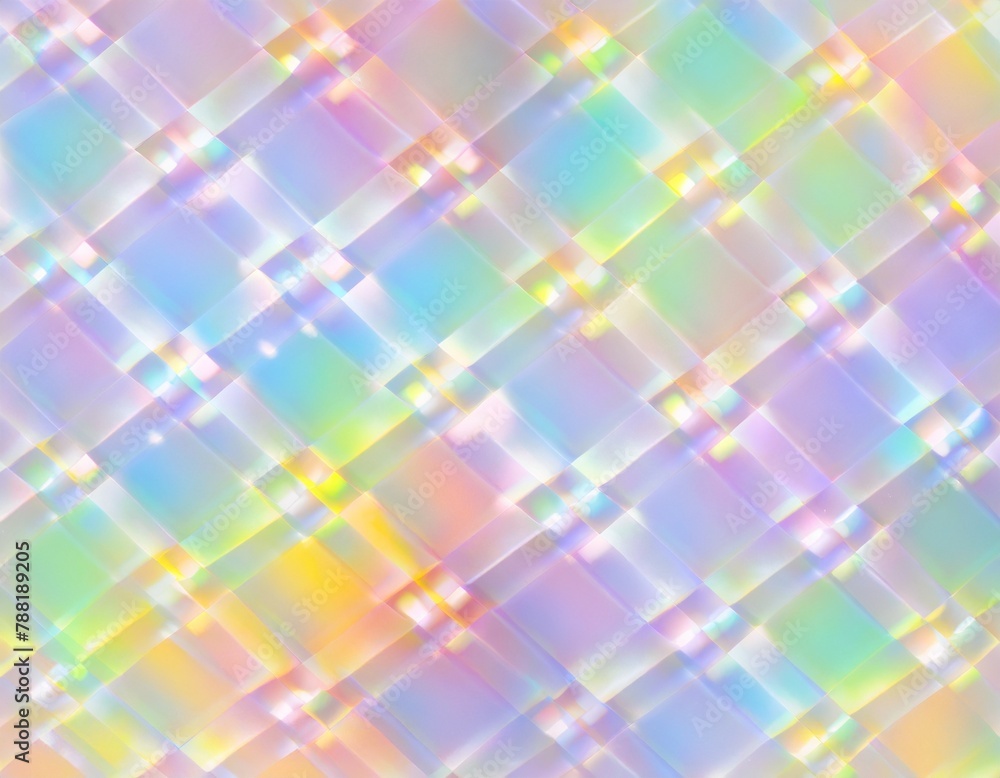 close-up delicate pattern with small details in the form of squares, rainbow colors close-up delicate pattern with small details in the form of squares, rainbow colors