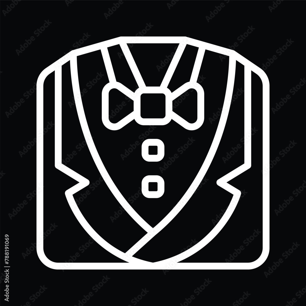 suit icon vector outline design suit icon vector outline design