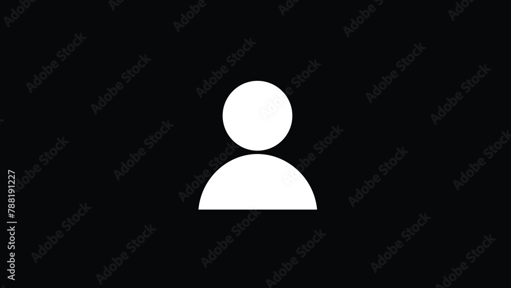User Icon. Vector people icon. Profile vector icon on black background. User Icon. Vector people icon. Profile vector icon on black background.