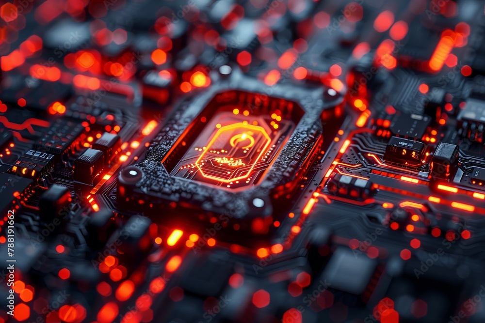 Fototapeta premium cybersecurity and privacy concept of data protection, technology