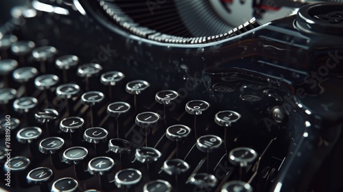 A Vintage Typewriter Close-up