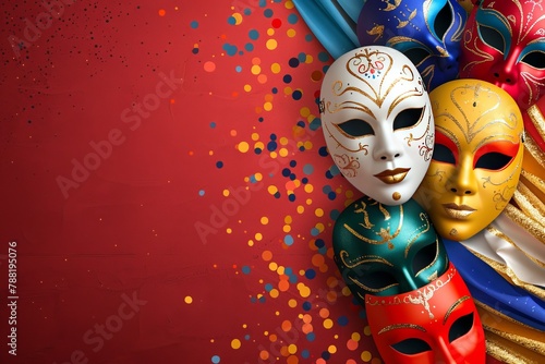 Elegant Masquerade: Dive into the Mystical World of Masked Balls with Colorful Celebrations and Vibrant Theatrical Performances