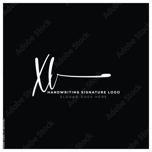 XL initials Handwriting signature logo. XL Hand drawn Calligraphy lettering Vector. XL letter real estate, beauty, photography letter logo design.