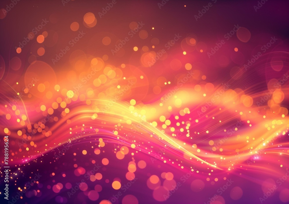 Abstract Orange and Purple Light Bokeh Background Design