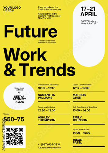 Conference Event Program Schedule Poster Flyer Template