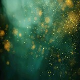 Green and gold bokeh background