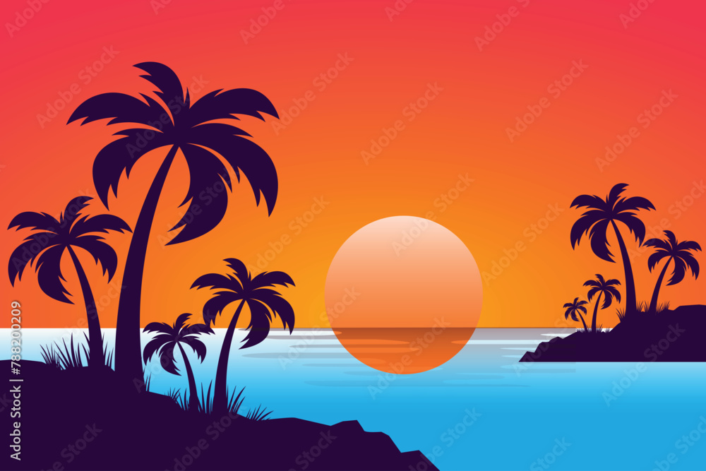 Palm tree concept illustration Free vector
Palm tree concept illustration Free vector