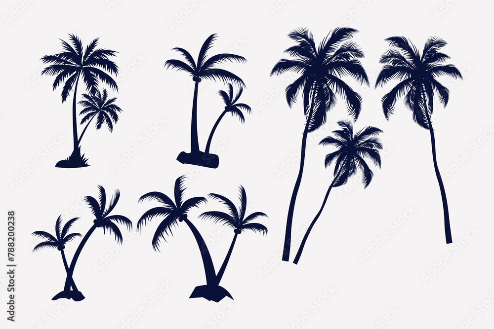 Palm tree concept illustration Free vector
