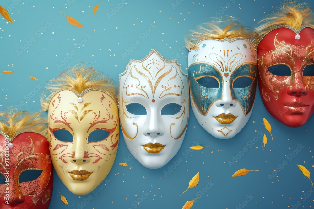 Festive Splendor: Experience the Enchantment of Masked Balls with Vibrant Celebrations and Elegant Costumes in a Colorful Setting Festive Splendor: Experience the Enchantment of Masked Balls with Vibrant Celebrations and Elegant Costumes in a Colorful Setting