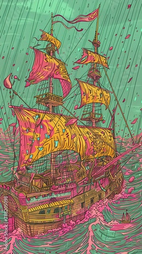 Pirate Ship Tattered sails
