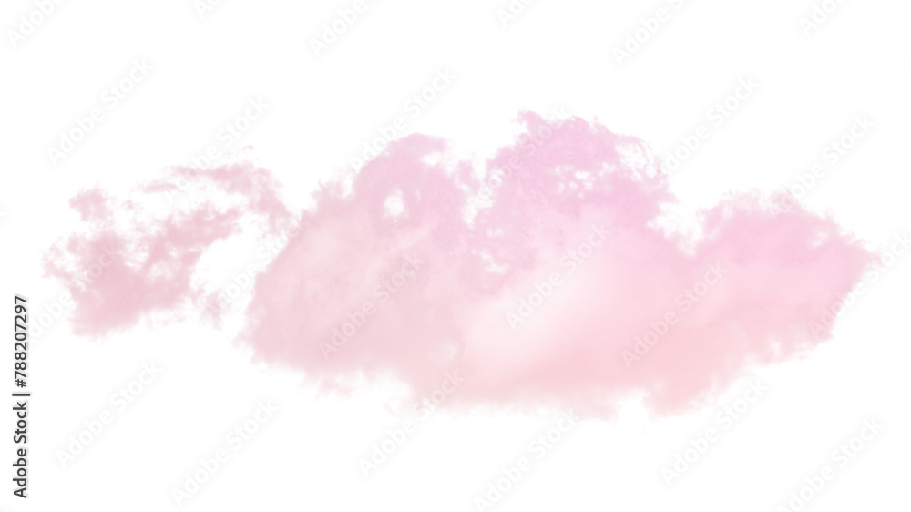 PNG pink cumulus cloud sticker, transparent background