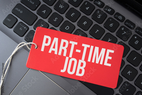 Part time jobs announcement. Business employment and recruitment ad. Working part time. Looking for a part time employee.