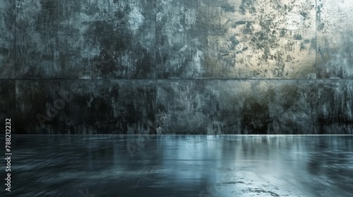 Empty Room With Concrete Wall and Floor © Constantine Art