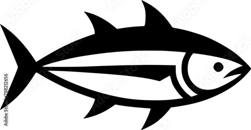 マグロの白黒ピクトグラム