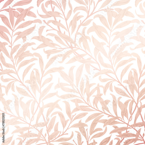 Pink pattern png background, vintage botanical transparent design