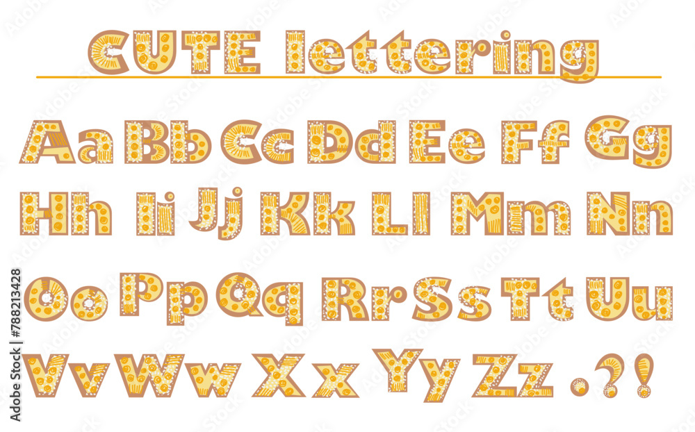 Vector alphabet on white isolated background. Stylized vector latin alphabet in beige shades on a white isolated background. Vector alphabet on white isolated background. Stylized vector latin alphabet in beige shades on a white isolated background.