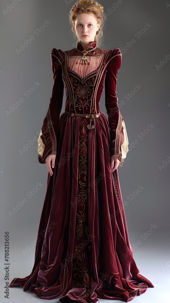 a Beautiful red Elegant Dress with Intricate Details a Beautiful red Elegant Dress with Intricate Details