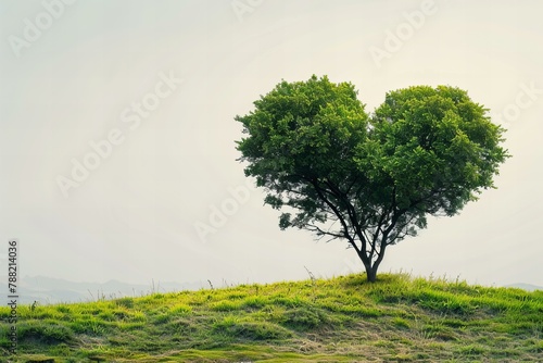 Esg concept, tree in shape of a heart
