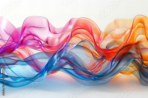 Waves from different colors, abstract background