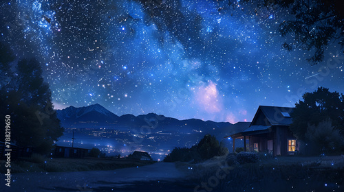 Night starry sky,generative ai