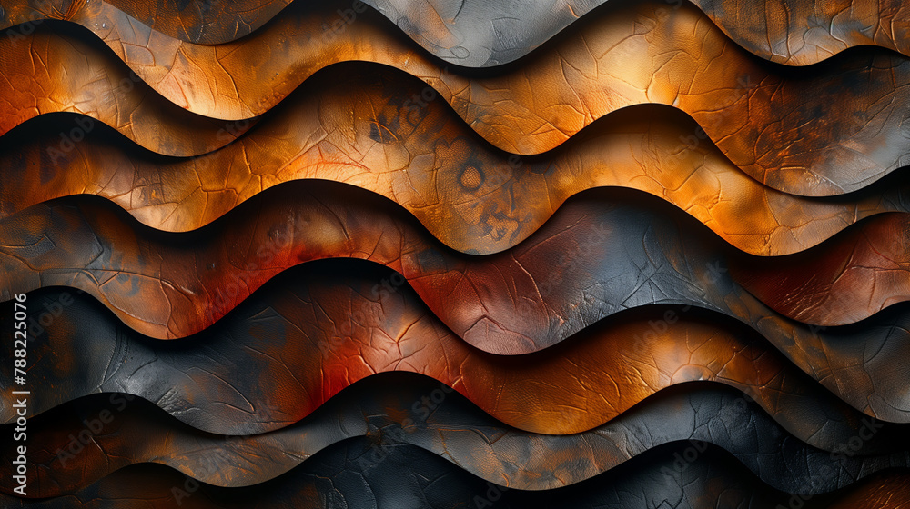 leather painting texture background leather sheet fabric wave