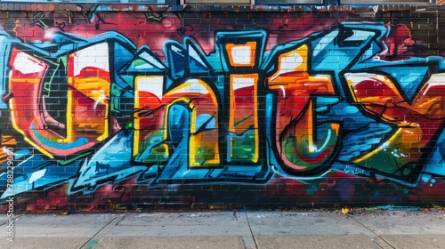 Bold Urban Street Mural "Unity" in Vibrant Colors