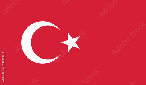 Illustration of the flag of Turkey country