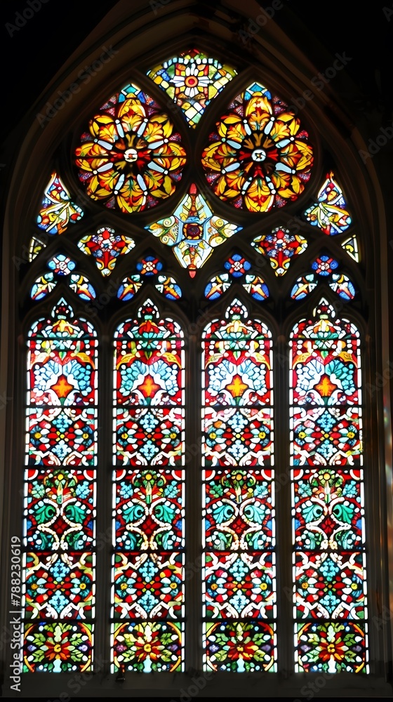 Colorful Gothic Church Window Colorful Gothic Church Window
