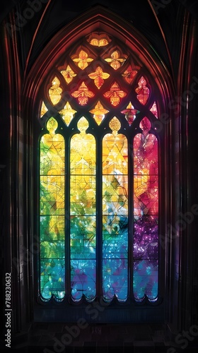 Colorful Gothic Church Window