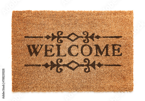 Welcome Mat on white background