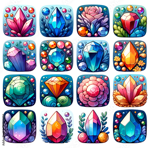 Magical Crystals, Gemstones, & Jewels collage