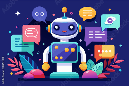 AI-driven chatbot engaging in natural language conversation