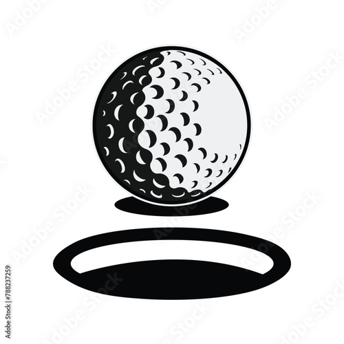 Golf Ball And Hole Design Vector Illustration Clipart Eps 
