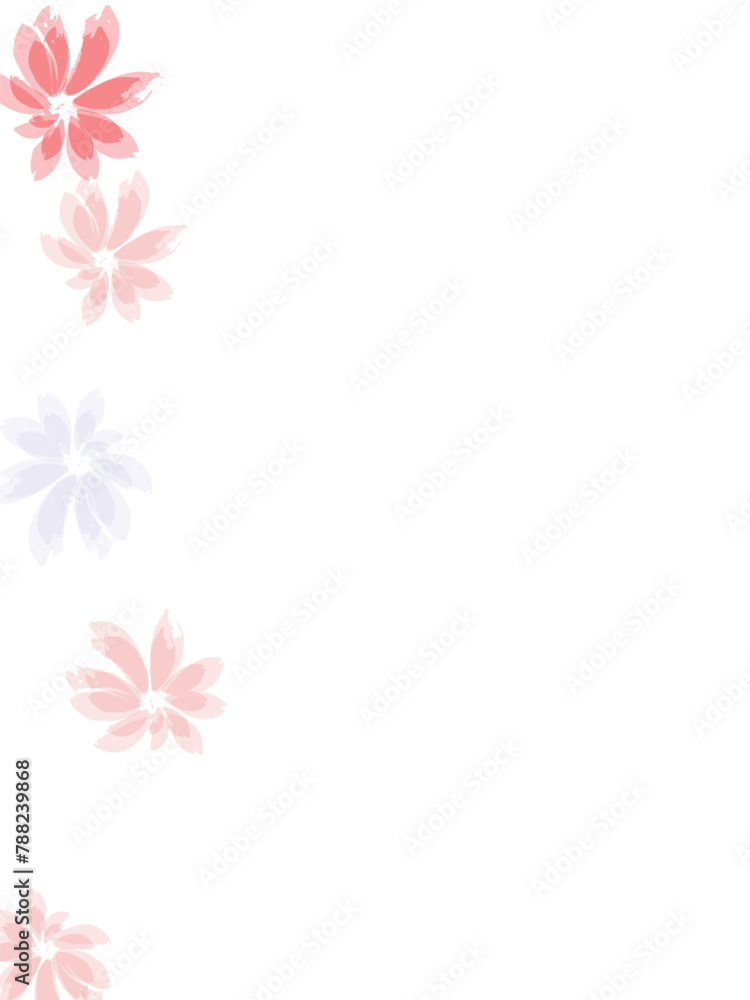 Falling cherry blooming flower parts vector..