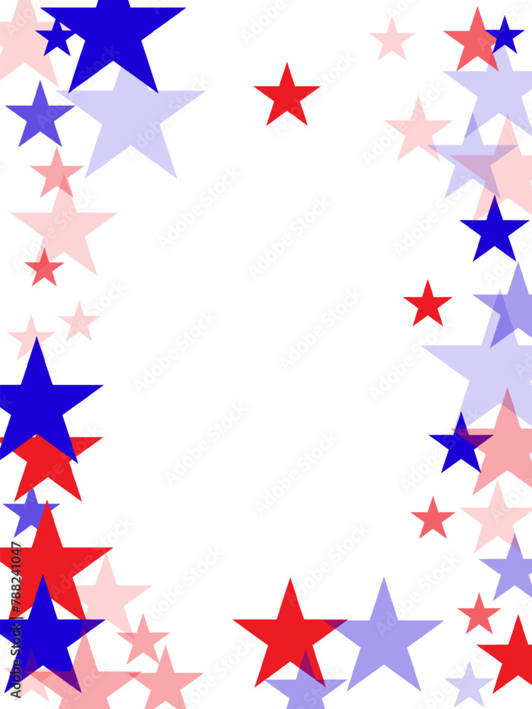 backdrop Vector Illustration, Blue and Red 4th of July Stars sparkles isolated on white. backdrop Vector Illustration, Blue and Red 4th of July Stars sparkles isolated on white.