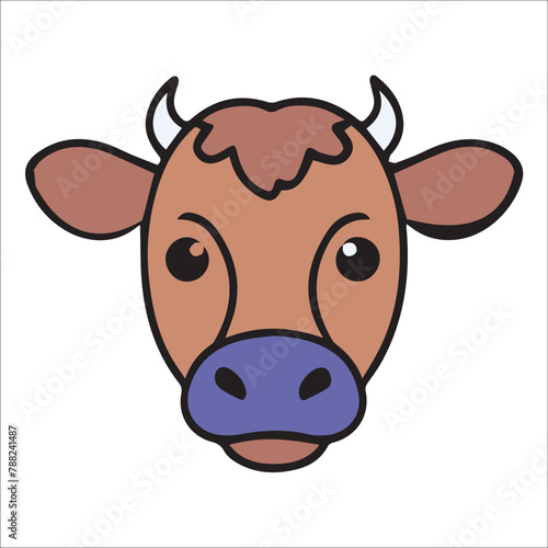 cow Line  filled illustration can be used for logos