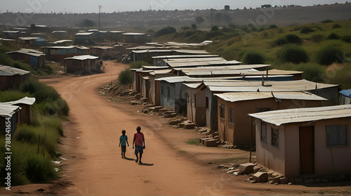 South African informal settlement poverty. Generative.AI